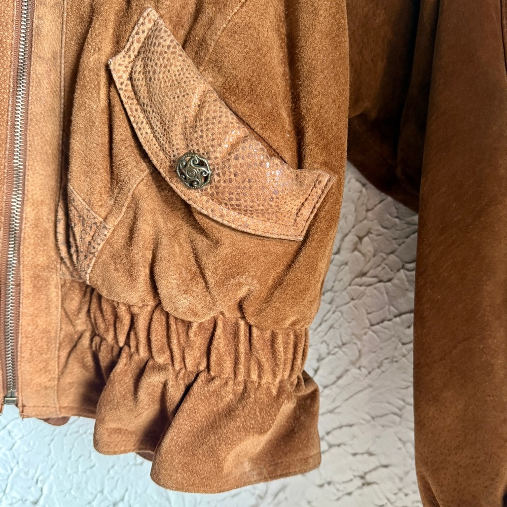 🧥 Wilnit Genuine Leather Patchwork Jacket – Vint… - image 4